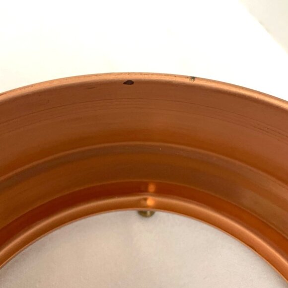 Vintage Copper Carrier with Glass Casserole Insert Handles Footed - Picture 7 of 8